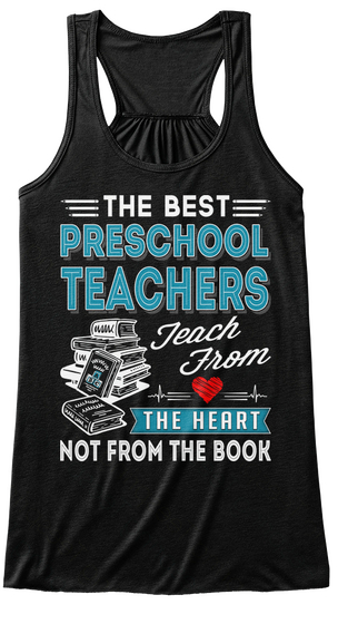 For The Best Preschool Teachers Black Camiseta Front