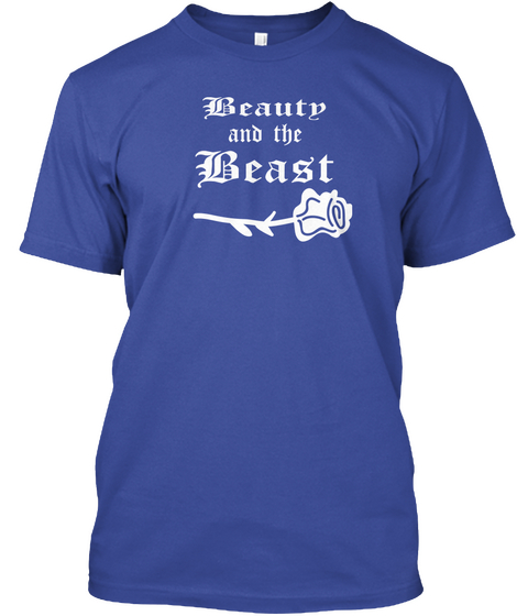 Beauty And The Beast Deep Royal T-Shirt Front