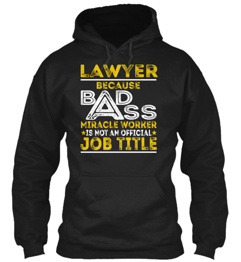Lawyer Black T-Shirt Front