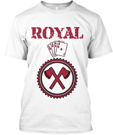 Royal White T-Shirt Front