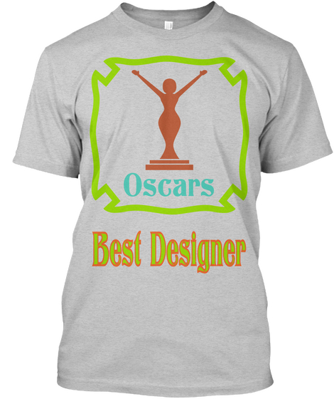 Oscars Best Designer Light Steel T-Shirt Front