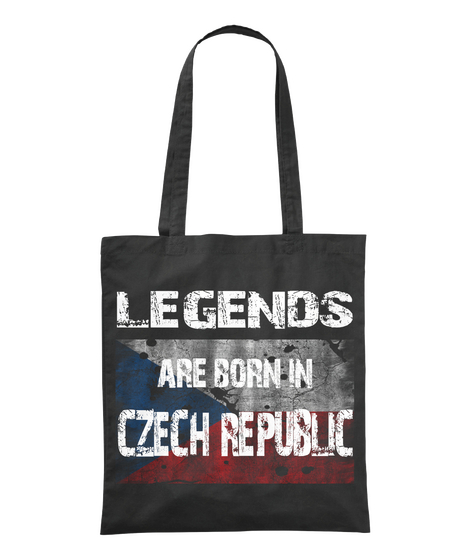 Legends Are Born In Czech Republic Black Camiseta Front