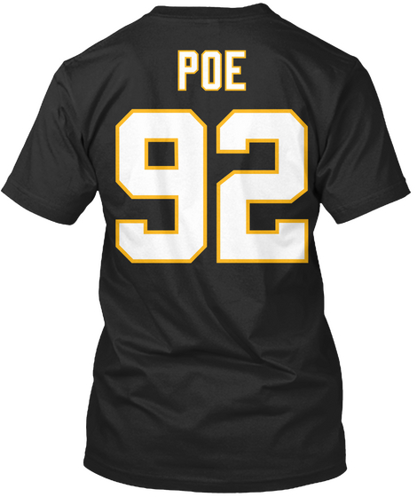 Poe 92 Black T-Shirt Back