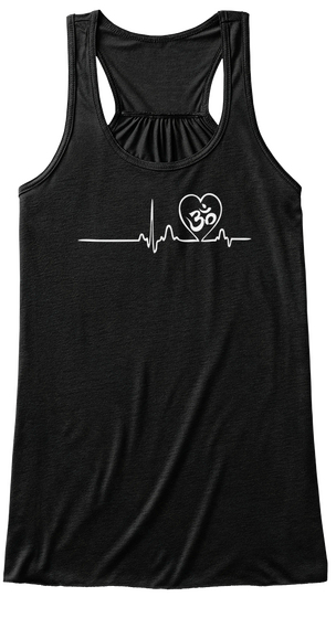 The Heart Of Yoga Black áo T-Shirt Front