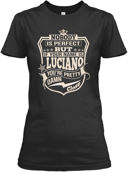 Nobody Perfect Luciano Thing Shirts Black T-Shirt Front