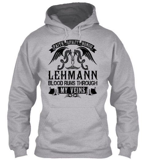 Lehmann   My Veins Name Shirts Sport Grey T-Shirt Front