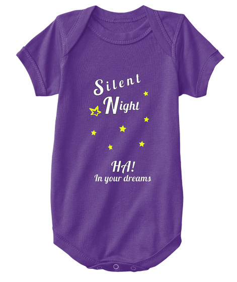 Silent Night Ha! In Your Dreams Purple Maglietta Front