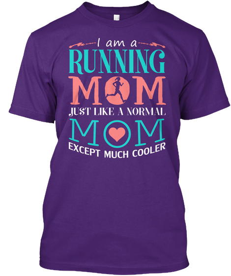 Running Mom Purple T-Shirt Front