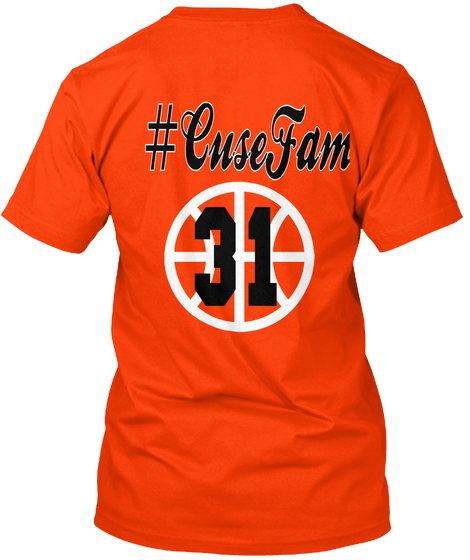 #Cuse Fam 31 Orange Camiseta Back