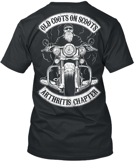  Old Coots On Scoots Arthritis Chapter Black T-Shirt Back