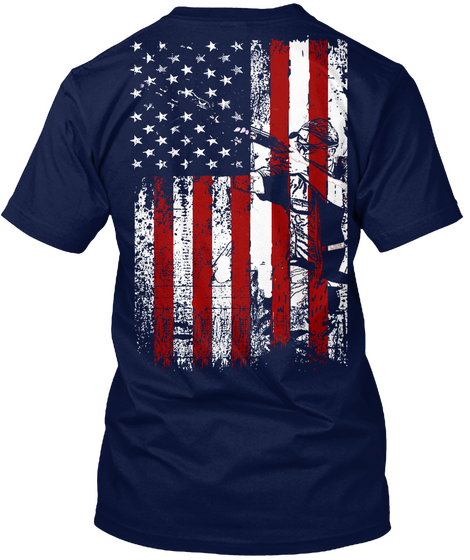American Clay Buster  Navy T-Shirt Back