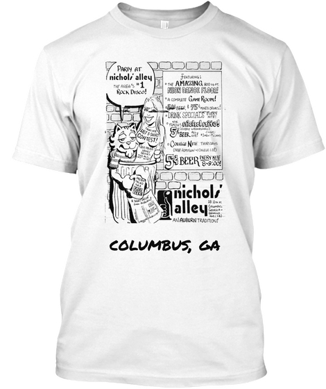 Columbus, Ga White T-Shirt Front