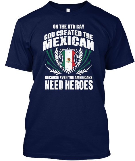 Limited   Mexican Heroes Navy Camiseta Front