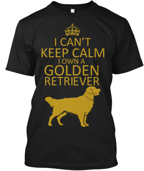 Golden Retriever Owners Black Camiseta Front