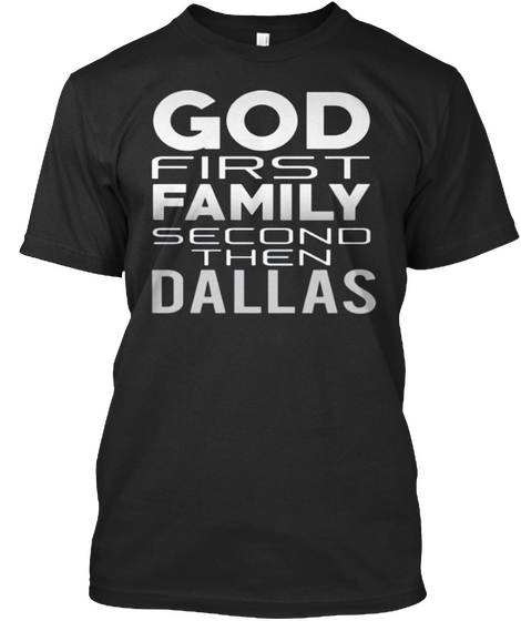 Dallas Fan T Shirt Black Kaos Front
