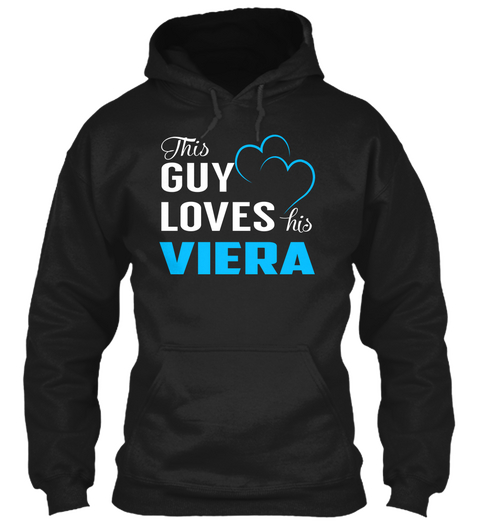 Guy Loves Viera   Name Shirts Black T-Shirt Front