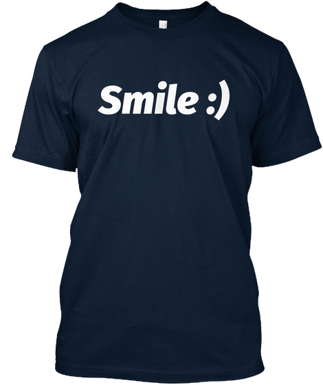 Smile :) New Navy Camiseta Front