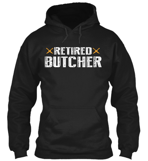 Ritired Butcher Black T-Shirt Front
