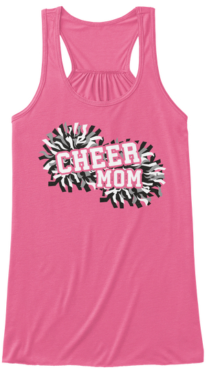 Cheer Mom Neon Pink T-Shirt Front
