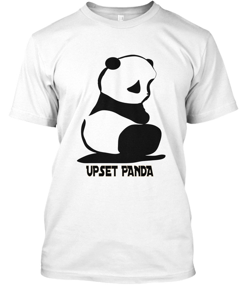Upset Panda White Camiseta Front