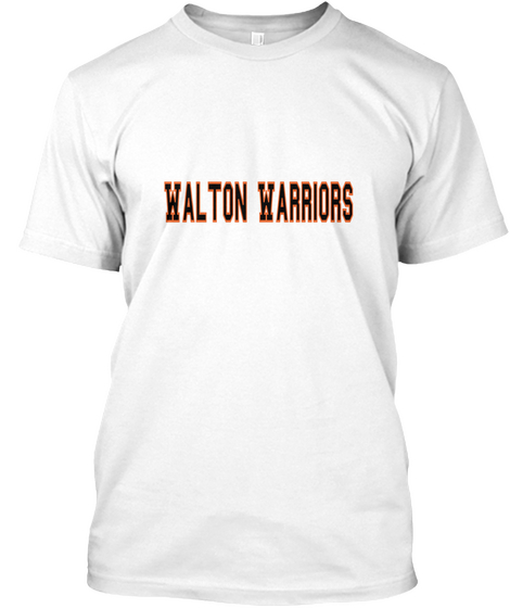 Walton Warriors White T-Shirt Front