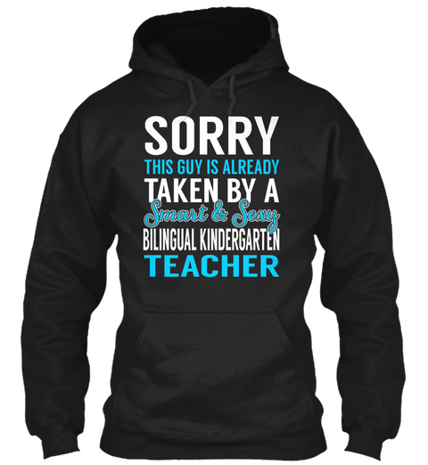 Bilingual Kindergarten Teacher Black Camiseta Front
