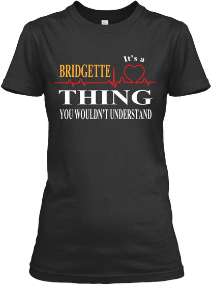 Bridgette Heart T Shirt Black T-Shirt Front