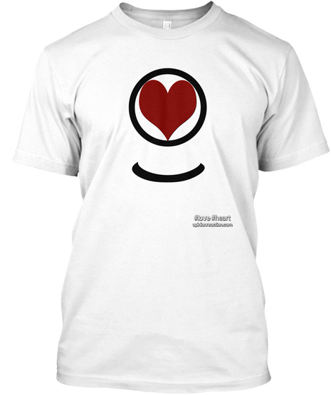 #Love #Heart  White T-Shirt Front