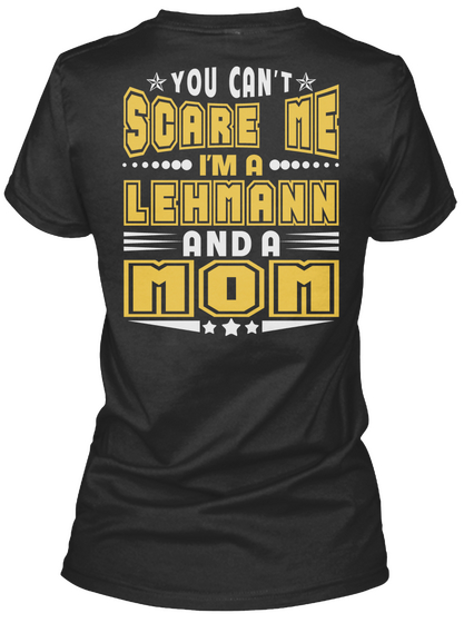 Lehmann Thing And Mom Shirts Black T-Shirt Back