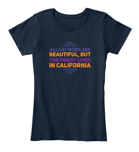 [ Exclusive ] California Cat Moms 4 New Navy T-Shirt Front