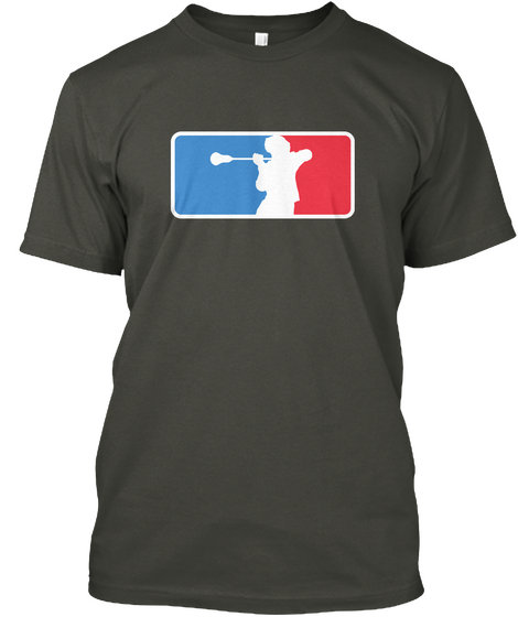 Lacrosse Logo Smoke Gray T-Shirt Front