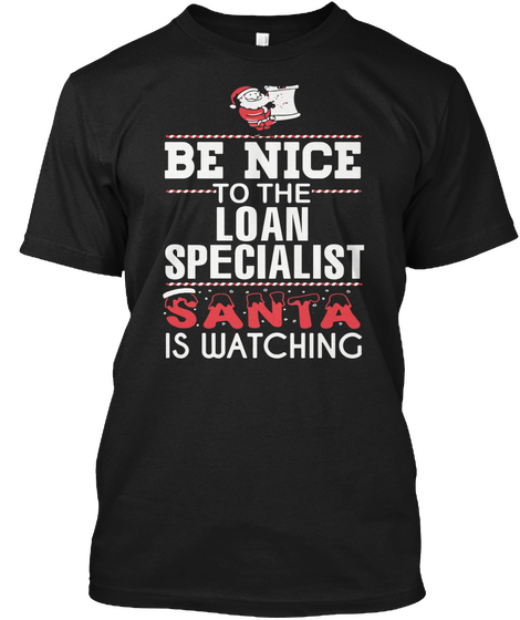 Loan Specialist Black T-Shirt Front