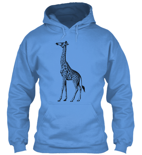 Giraffe Hoodie And Sweatshirt Carolina Blue T-Shirt Front