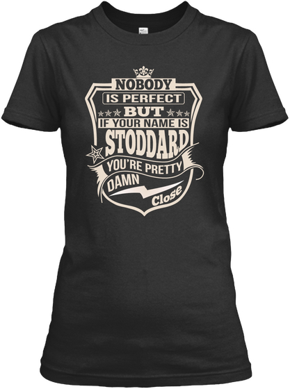 Nobody Perfect Stoddard Thing Shirts Black Camiseta Front