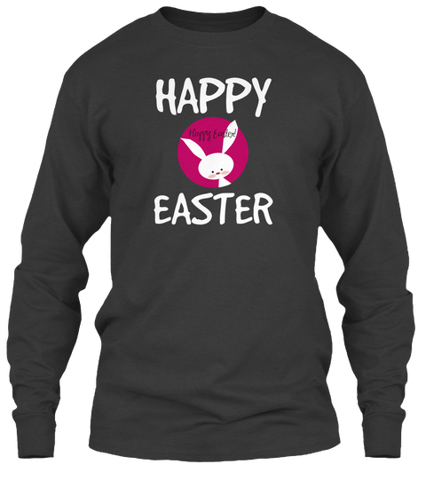 Happy Easter Dark Heather áo T-Shirt Front