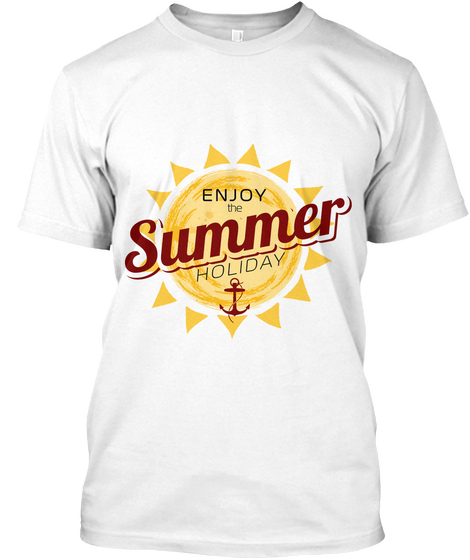 Summer Holiday White T-Shirt Front