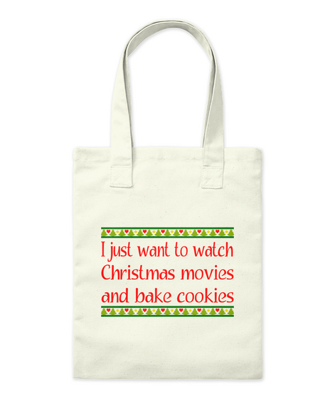 Christmas Movies And Cookies Natural T-Shirt Front