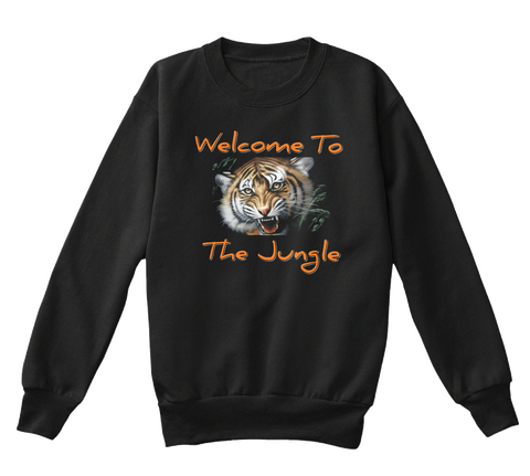 Welcome To The Jungle Black Camiseta Front