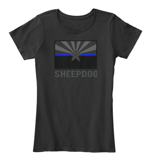 Sheepdog Black T-Shirt Front