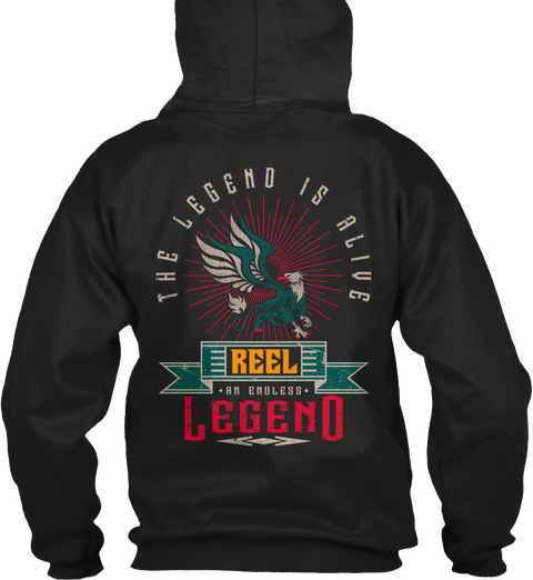 Reel   Alive And Endless Legend Black Camiseta Back