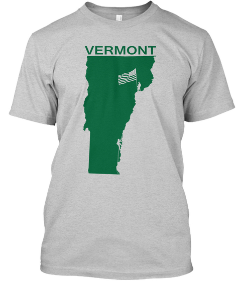 Vermont   Tees Light Steel áo T-Shirt Front
