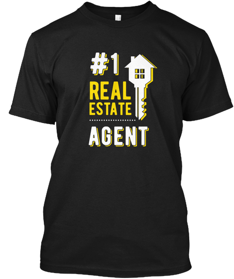 Real Estate Agent T Shirt Black áo T-Shirt Front