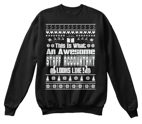 This Is What An Awesome Staff Accountant Looks Like Black T-Shirt Front