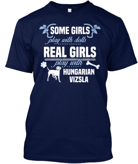 Hungarian Vizsla Shirt Navy T-Shirt Front