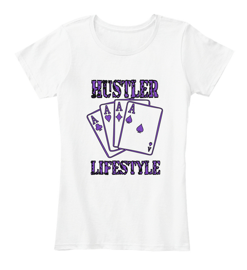 Hustler Lifestyle White T-Shirt Front