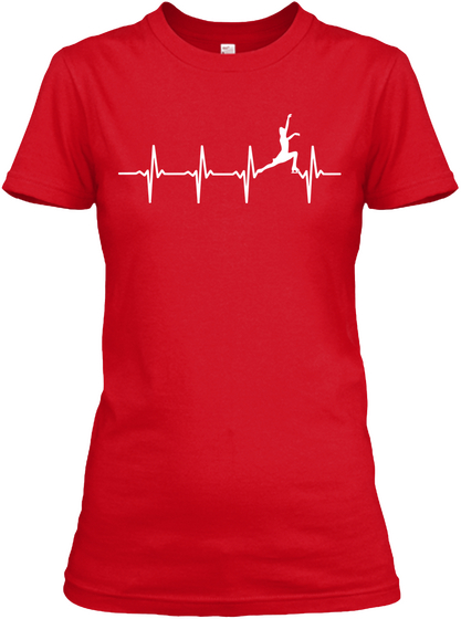 *Your Heart Beats For Figure Skating?* Red T-Shirt Front