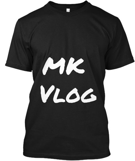 Mk 
Vlog Black T-Shirt Front