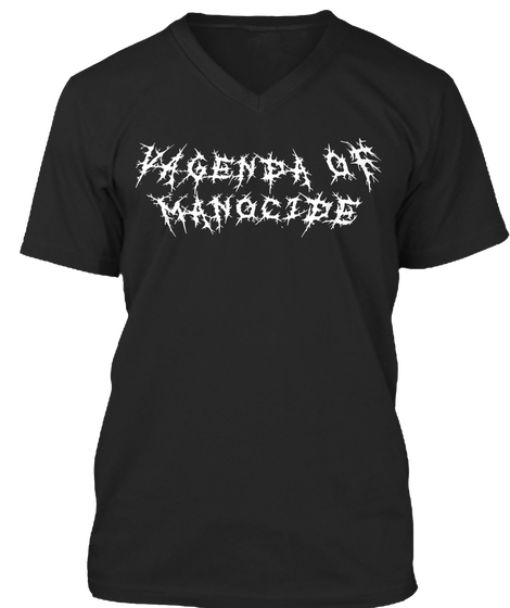 Imgenda Of Manocide Black T-Shirt Front