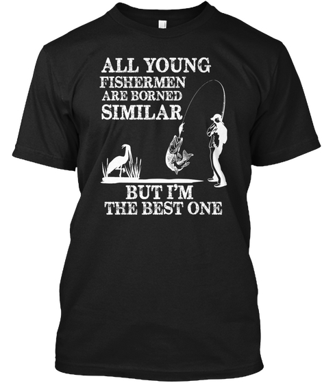 All Young Fishermen Black Camiseta Front