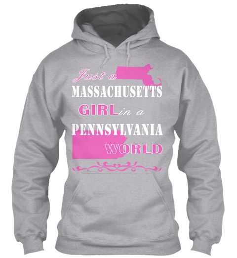 Just A Massachusetts Girl In A Pennsylvania World Sport Grey Camiseta Front